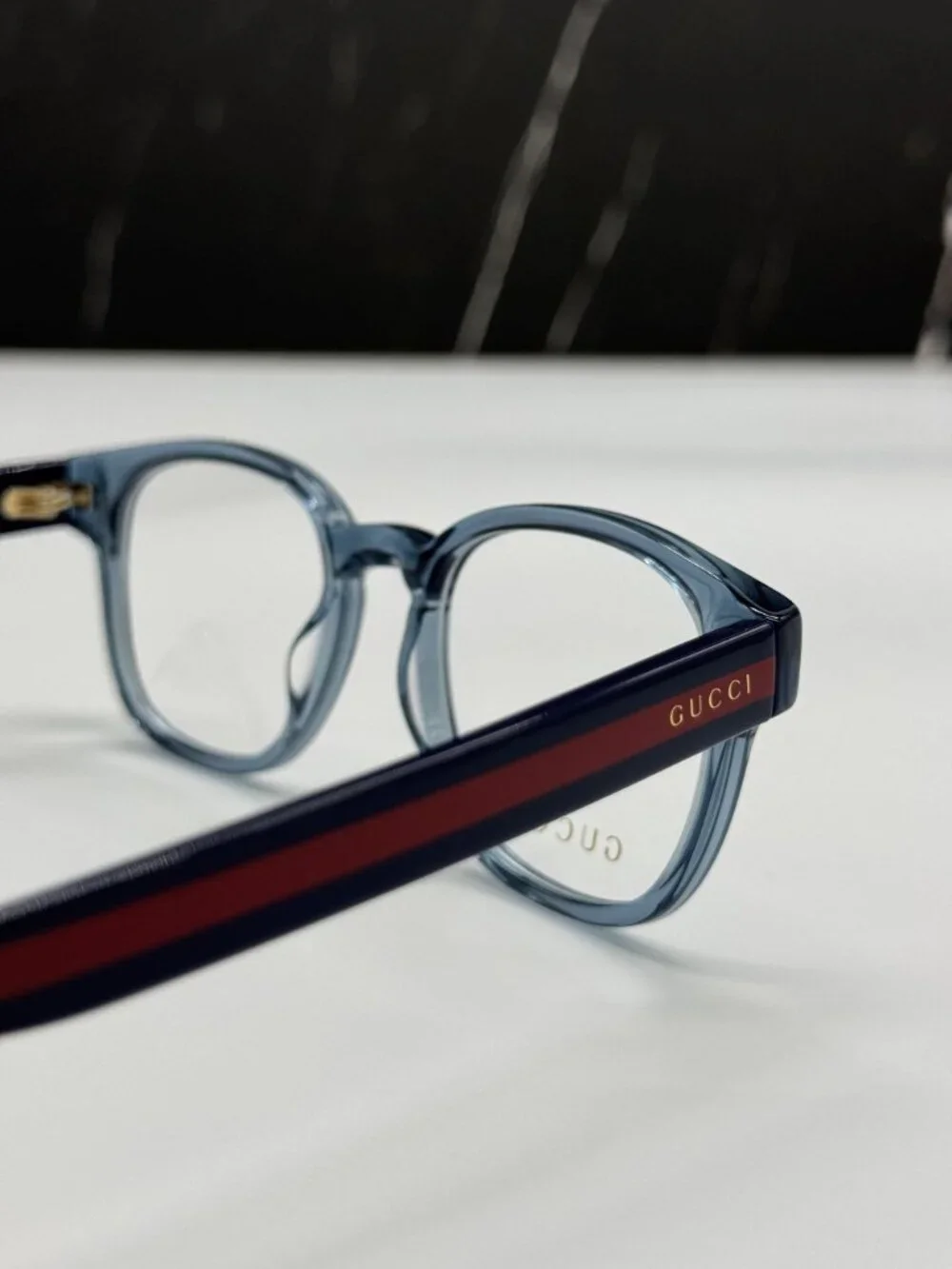 NEW GUCCI GG0927O 006 CLEAR BLUE GUCCI EYEGLASSES